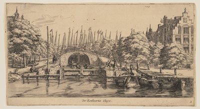 De Eenhorns Sluys, z Pohledů na Amsterdam od called Zeeman Reinier Nooms