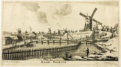 Brána Raam, z knihy Osm městských bran Amsterdamu od called Zeeman Reinier Nooms