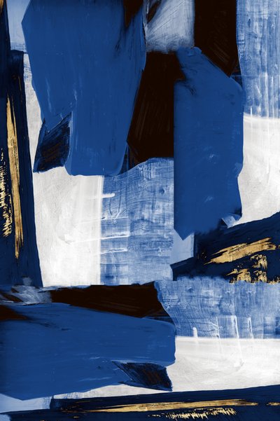 Abstrakt: Modrá a zlatá od cartissi