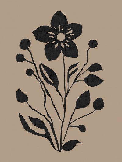 Černá botanická silueta od cartissi
