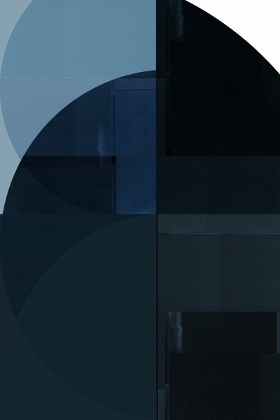 Geometrie v odstínech tmavě modré od cartissi