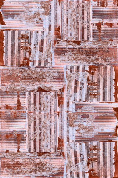Patchwork s geometrickým vzorem v patinovaném stylu od cartissi
