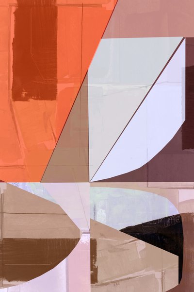 Oranžová geometrická abstrakce od cartissi