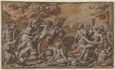 bachchanal od circle of Pietro da Cortona