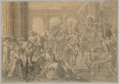 Kopie Annibale Carracciho St. Roch Giving Alms od copy after Annibale Carracci
