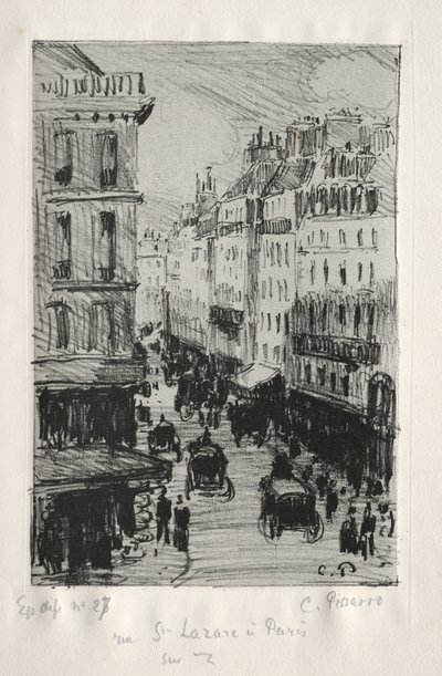 Rue Saint-Lazare, Paříž od copy after Augustin Pajou
