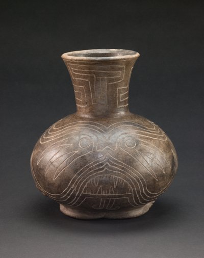 Nádoba s řezanými motivy, cca 1400-1600 (keramika) od culture Mississippian