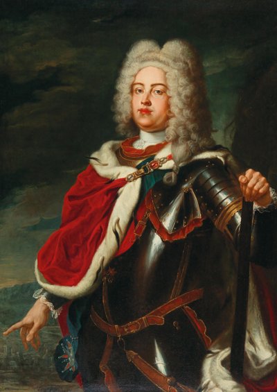 Frederick Augustus II., saský kurfiřt a budoucí polský král Augustus III. jako korunní princ. od Ádam Mányoki