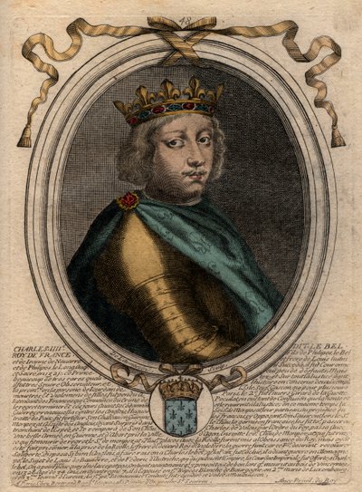 Portrét Karla IV. Bela (1294-1328), francouzského krále - Karel IV. 