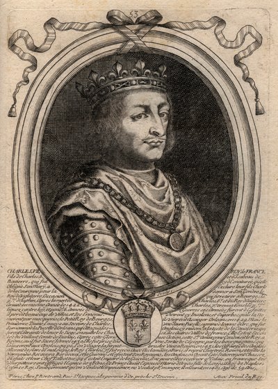 Portrét Karla VII. (1403-1461) francouzského krále - KAREL VII. (1403-1461) francouzský král od de Larmessin