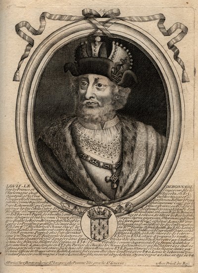 Portrét Ludvíka I. Zbožného (778-840), francouzského krále - Ludvíka I. 