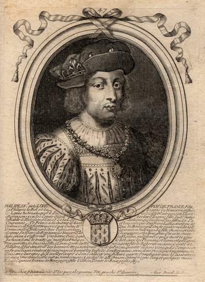 Portrét Filipa V. Dlouhého (1294 - 1322), francouzského krále - Filip V. (1294-1322) 