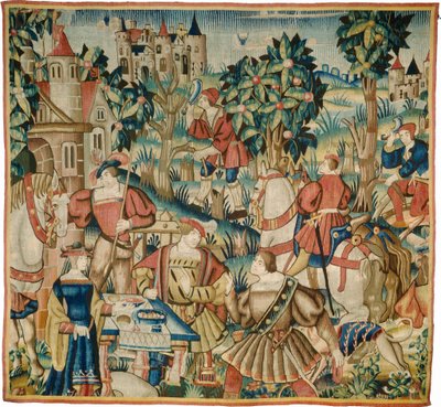 Návrat z lovu od design and cartoon Flemish 16th Century, probably Tournai; woven in Tournai in an undetermined workshop