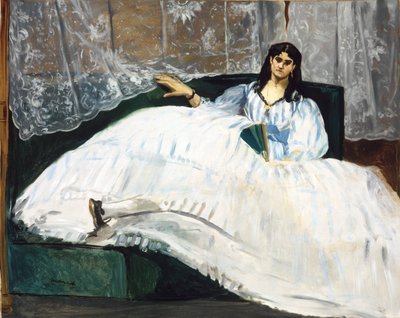Žena s vějířem od Édouard Manet