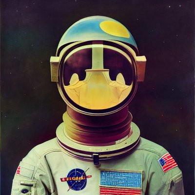abstraktní malba astronautů ve vesmíru, online Printable Art od F. Abderrahim