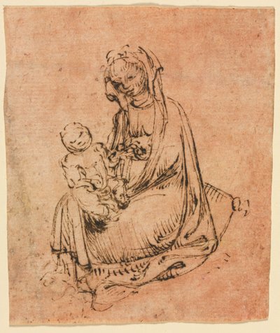 Madonna a dítě od follower of Stefano da Zevio