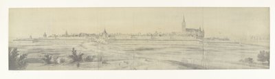 Pohled na Elburg, 1672 Fotografie kreseb francouzské invaze do Nizozemska v roce 1672 od Adama Franse van der Meulena dochované v Manufacture des Gobelins (název série) od frères Moreau
