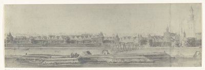 Pohled na Kampen, 1672 Fotografie kreseb francouzské invaze do Nizozemska v roce 1672 od Adama Franse van der Meulena dochované v Manufacture des Gobelins (název série) od frères Moreau