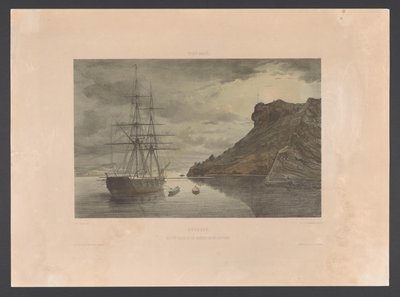 Fort Nassau a Schottegat Curacao. Fort Nassau a část Schottegat (název na objektu) Západní Indie (název série na objektu) Pohledy z nizozemské Západní Indie (název série) od jonkheer Jacob Eduard van Heemskerck