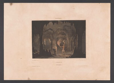Jeskyně Hato Curacao. Cave of Hato (název na objektu) Západní Indie (název série na objektu) Pohledy z nizozemské Západní Indie (název série) od jonkheer Jacob Eduard van Heemskerck