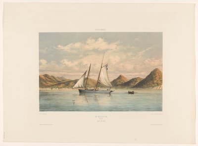 Svatý Martin Svatý Martin. Zátoka a město (název na objektu) od jonkheer Jacob Eduard van Heemskerck