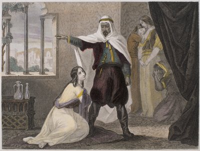 Únos krásné Zhoraydy, ilustrace z knihy P. Christiana Histoire des pirates et corsaires de lOcean et de la Mediterranee, 1842-52. od or Ciappori Puche, Claudius Joseph Ciappori