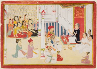 Svetambara Jain učitel dává instrukce od possibly by Sahib Ram