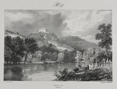 Malebné a romantické cesty starověkou Francií. Auvergne: Nový zámek od probably by Antoine Louis Barye
