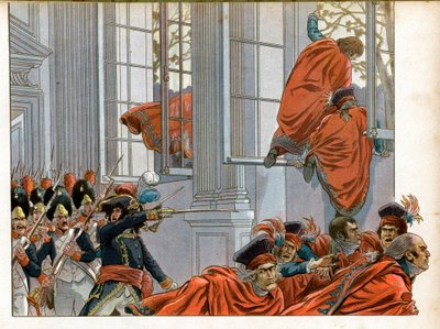 Konzulát: Joachim Murat (1767-1815) vstupuje do sněmovny Rady pěti centů (pět centů) (místnost 500) s 50 muži, aby vyhnal senátory během státního převratu 18. září (11. září) /1799), která ukončila výkonnou radu a dala vzniknout od pseudonym for Onfray de Breville Jacques Job