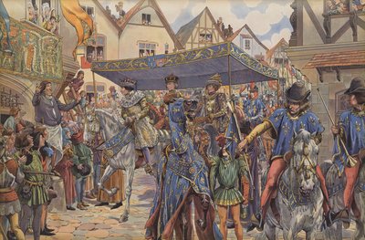 Davy v ulicích Paříže vítají Ludvíka XI., když přijíždí z Burgundska, aby si po smrti svého otce Karla VII. od pseudonym for Onfray de Breville Jacques Job