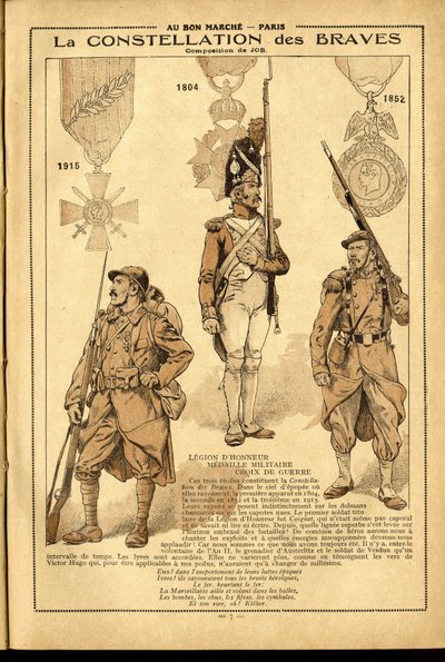 Deník Bon Marche 1917 - Ilustrace Job (Jacques Marie (Jacques-Marie) Gaston Onfray a Breville) (1858-1931): 1905 od pseudonym for Onfray de Breville Jacques Job