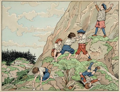 Ilustrace převzatá z knihy “”Le bon roy Henri””, ilustrovaná Jacquesem Marie Gaston Onfray de Breville dit JOB (1858-1931): Dětství Jindřicha IV. s rolníky - soukromá sbírka od pseudonym for Onfray de Breville Jacques Job