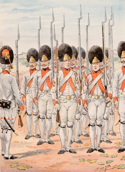 Jacques Marie Gaston Onfroy de Breville dit JOB (1858-1931) - Výstroj francouzských jednotek všech dob: Granátníci pluku Orleans Infanterie (1765 - 1775), soukromá sbírka od pseudonym for Onfray de Breville Jacques Job