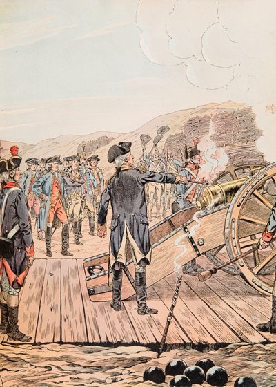 Jacques Marie Gaston Onfroy de Breville dit JOB (1858-1931) - První výstřel z pistole v sídle Yorktown v září 1781, Soukromá sbírka od pseudonym for Onfray de Breville Jacques Job