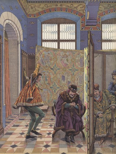 Plán Ludvíka XI. s cílem oddělit Burgundy od jejich anglických spojenců (barva litho) od pseudonym for Onfray de Breville Jacques Job