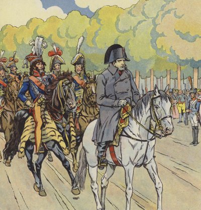 Napoleon I. z Francie, přezdívaný „malý desátník“ (barva litho) od pseudonym for Onfray de Breville Jacques Job
