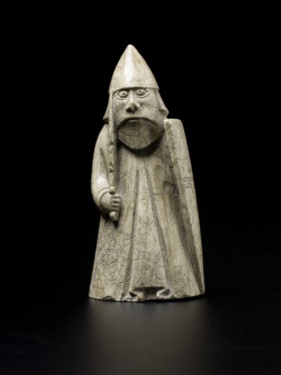 Lewis Chesspiece - Warder (mroží slonovina) od school Scandinavian