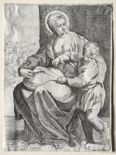 Madona s bílým havranem od school of Annibale Carracci