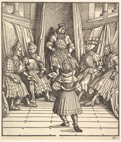Ilustrace z Bílého krále Der Weiß König, 15.-16. století. od the Elder Hans Burgkmair