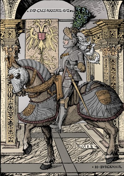 „Portrét císaře Maxmiliána“, 1518 od the Elder Hans Burgkmair