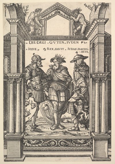 Tři židovští hrdinové, z Heroes and Heroines, 1516. od the Elder Hans Burgkmair