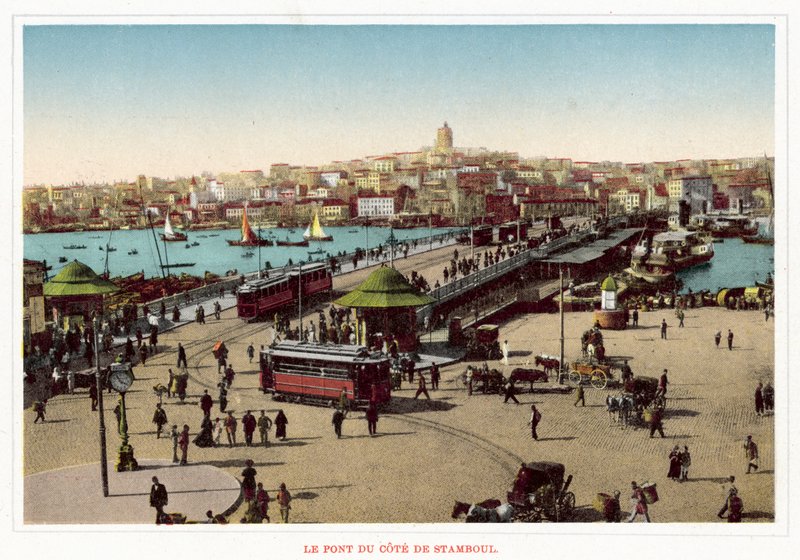 Le Pont Du Cote De Stamboul (barevná fotografie) od European Photographer