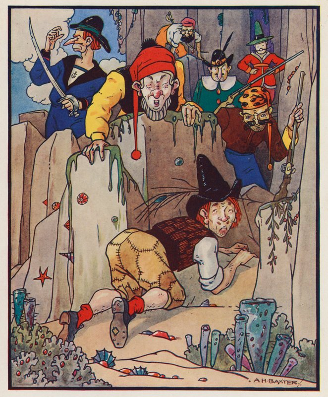 Ilustrace ke knize Gulliverovy cesty Jonathana Swifta (barevná litografie) od (after) American School