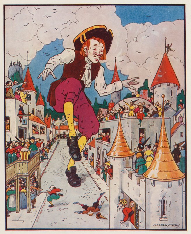 Ilustrace ke knize Gulliverovy cesty Jonathana Swifta (barevná litografie) od (after) American School