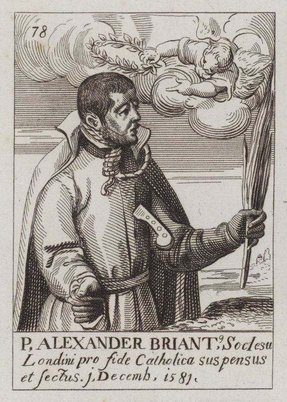 Alexander Briant, anglický jezuita a katolický mučedník (rytina) od (after) English School