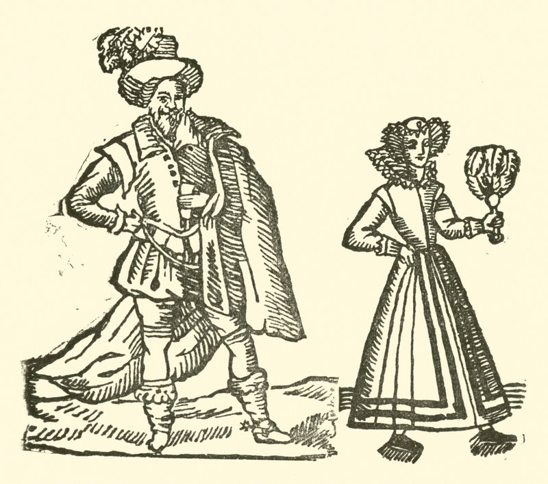 Ilustrace k The Roxburghe Ballads (dřevořez) od (after) English School