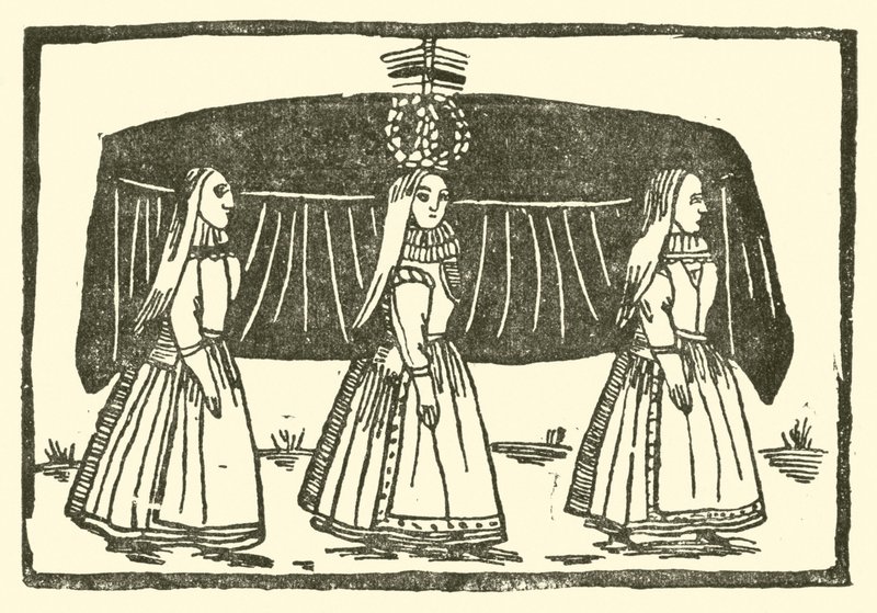 Ilustrace k The Roxburghe Ballads (dřevořez) od (after) English School