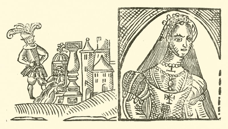 Ilustrace k The Roxburghe Ballads (dřevořez) od (after) English School