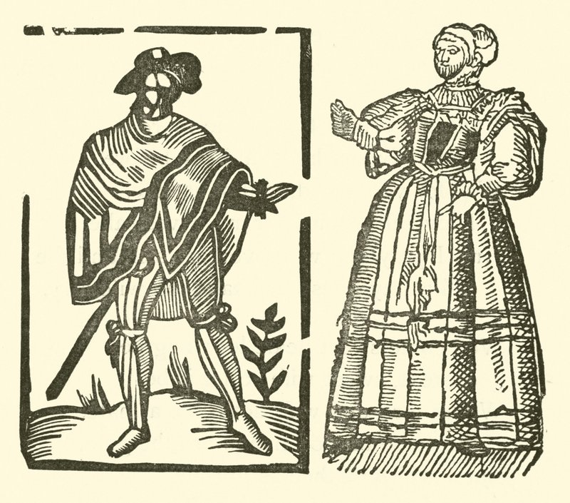 Ilustrace k The Roxburghe Ballads (dřevořez) od (after) English School