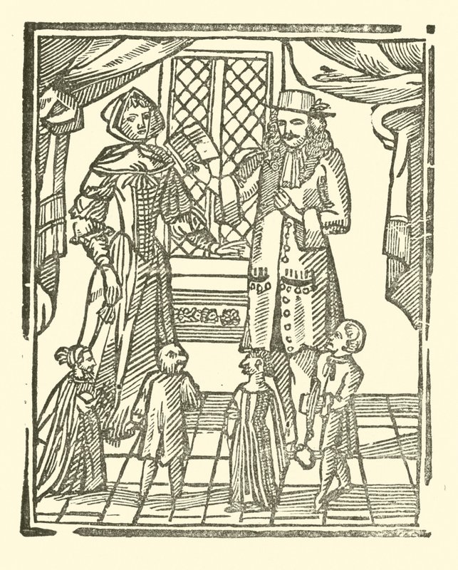 Ilustrace k The Roxburghe Ballads (dřevořez) od (after) English School